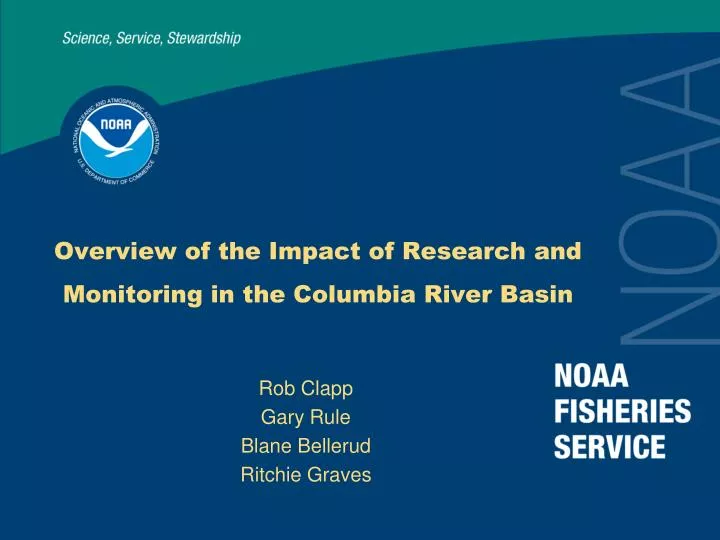 overview of the impact of research and monitoring in the columbia river basin