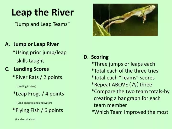 leap the river