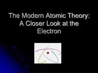 The Modern Atomic Theory: A Closer Look at the Electron