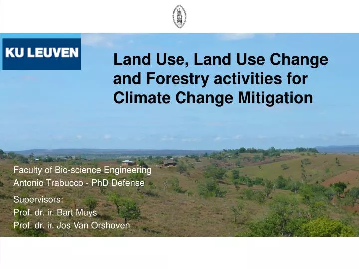 land use land use change and forestry activities for climate change mitigation