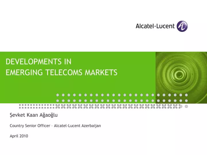 developments in emerging telecoms markets