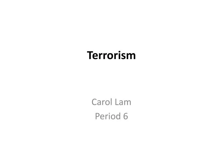 terrorism