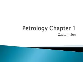 Petrology Chapter 1