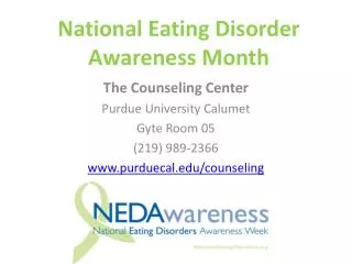 National Eating Disorder Awareness Month