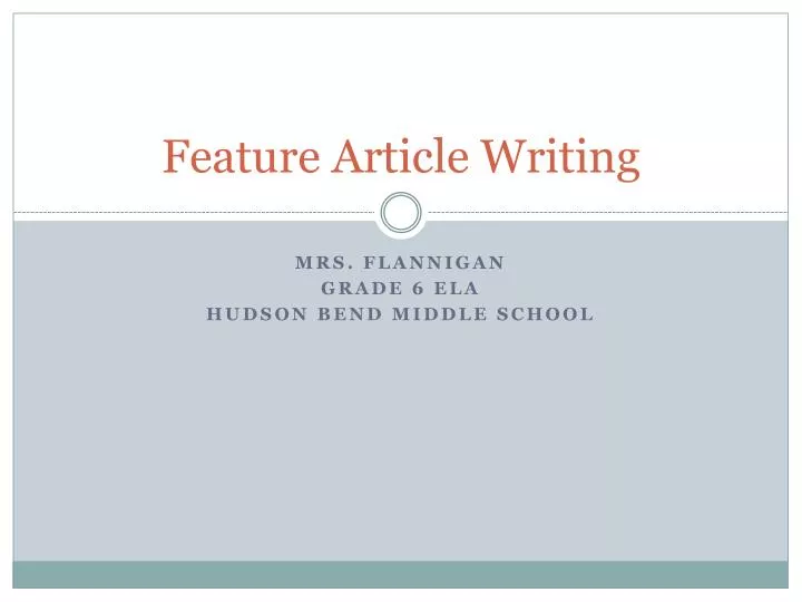 feature article writing