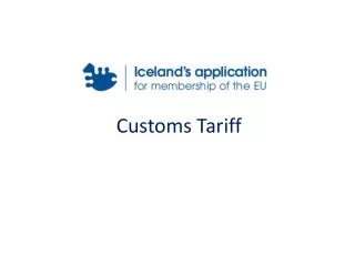 Customs Tariff