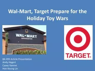 Wal-Mart, Target Prepare for the Holiday Toy Wars