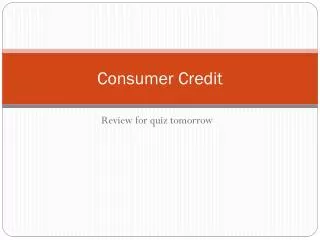 consumer credit