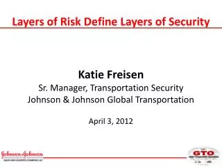 Layers of Risk Define Layers of Security