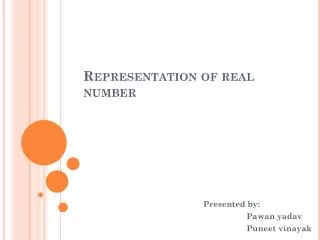 Representation of real number