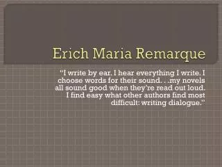 Erich Maria Remarque