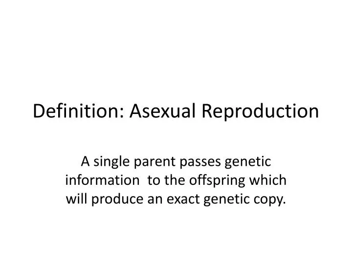 definition asexual reproduction