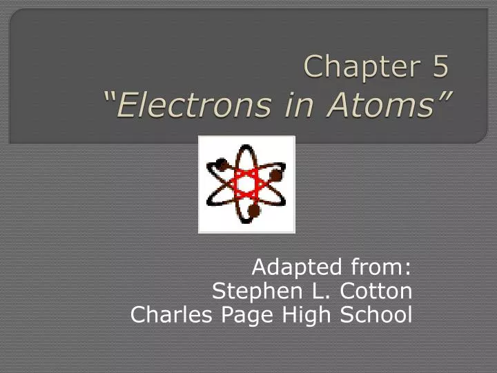 chapter 5 electrons in atoms