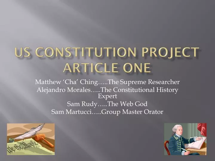 us constitution project article one