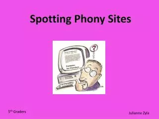 Spotting Phony Sites