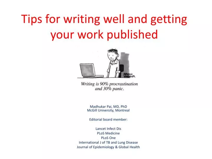 tips for writing well and getting your work published