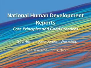 National Human Development Reports Core Principles and Good Practices