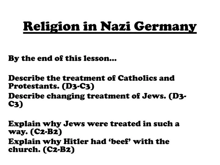 religion in nazi germany
