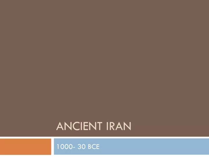 ancient iran