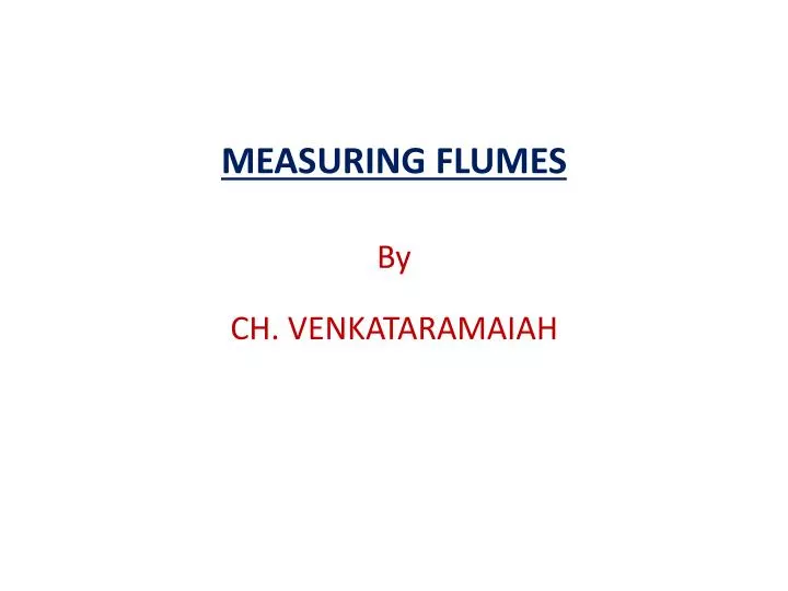 measuring flumes