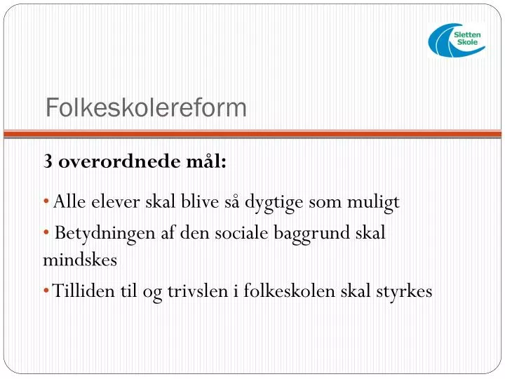 folkeskolereform