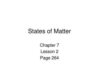 States of Matter