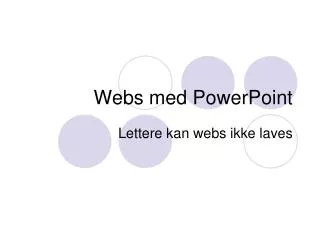 webs med powerpoint