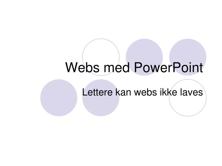 webs med powerpoint