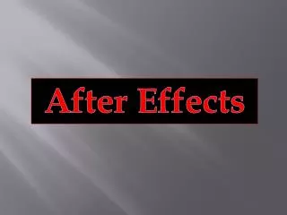 After Effects