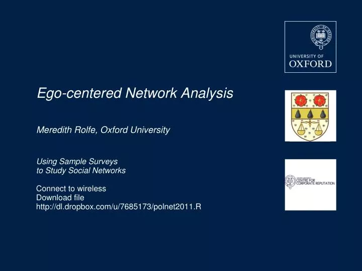 ego centered network analysis meredith rolfe oxford university