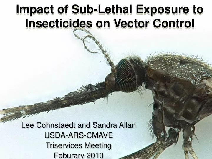 impact of sub lethal exposure to insecticides on vector control