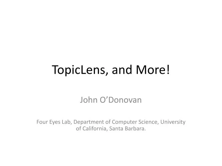 topiclens and more