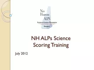 NH ALPs Science Scoring Training