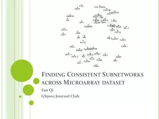 Finding Consistent Subnetworks across Microarray dataset