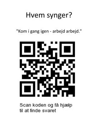 hvem synger