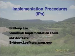 Implementation Procedures (IPs)