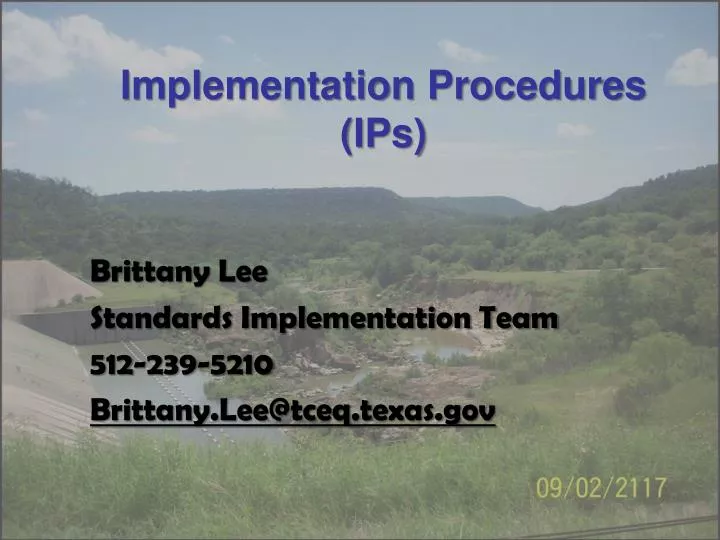 implementation procedures ips