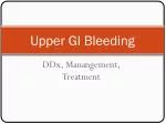 Upper GI Bleeding