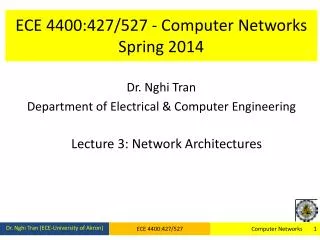 ECE 4400:427/527 - Computer Networks Spring 2014