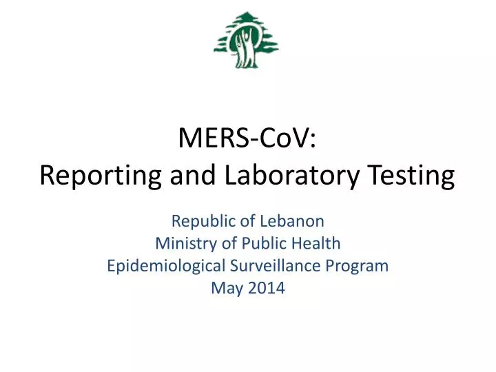 mers cov reporting and laboratory testing