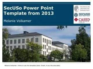 SecUSo Power Point Template from 2013