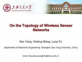 On the Topology of Wireless Sensor Networks