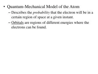 Quantum-Mechanical Model of the Atom