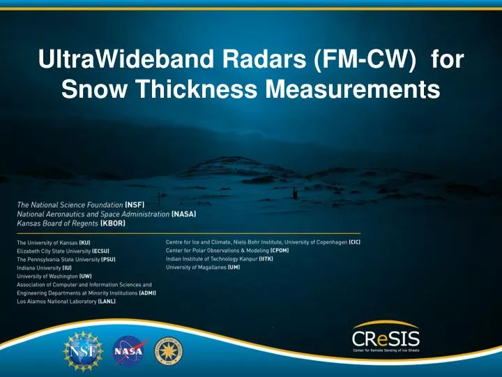 ultrawideband radars fm cw for snow thickness measurements