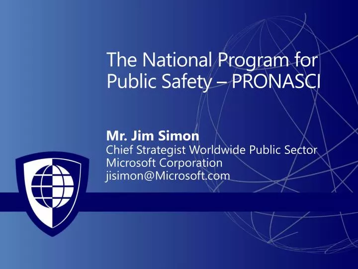 the national program for public safety pronasci