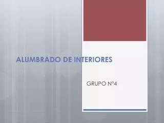 alumbrado de interiores