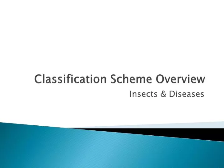 classification scheme overview