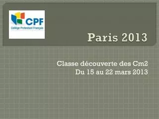 paris 2013