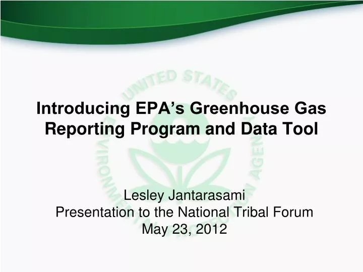 introducing epa s greenhouse gas reporting program and data tool