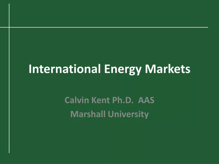 international energy markets